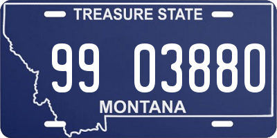 MT license plate 990388O