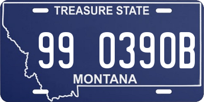 MT license plate 990390B