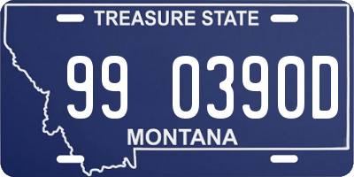 MT license plate 990390D