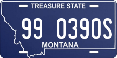 MT license plate 990390S