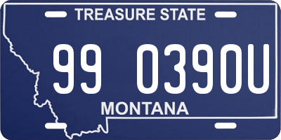 MT license plate 990390U