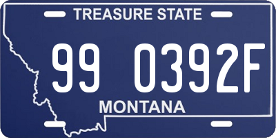 MT license plate 990392F