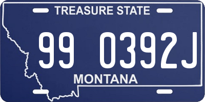 MT license plate 990392J