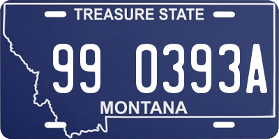 MT license plate 990393A