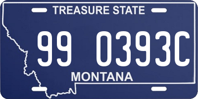 MT license plate 990393C