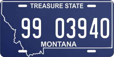 MT license plate 990394O