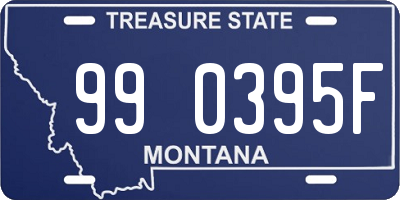 MT license plate 990395F