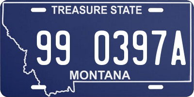 MT license plate 990397A