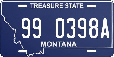 MT license plate 990398A