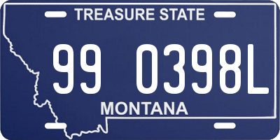 MT license plate 990398L