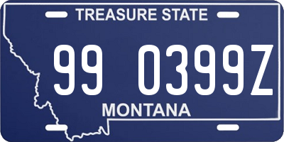 MT license plate 990399Z