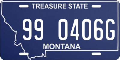 MT license plate 990406G