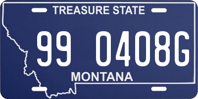 MT license plate 990408G