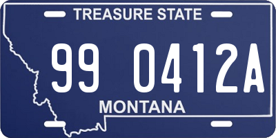 MT license plate 990412A