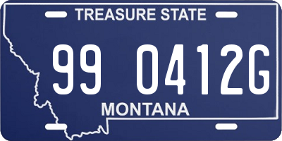 MT license plate 990412G