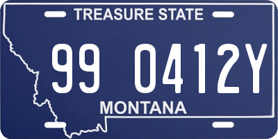 MT license plate 990412Y