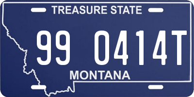 MT license plate 990414T