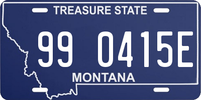 MT license plate 990415E