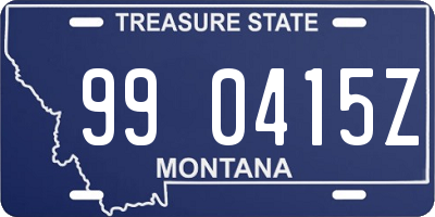 MT license plate 990415Z