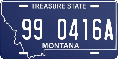 MT license plate 990416A