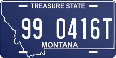 MT license plate 990416T