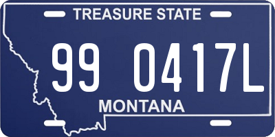 MT license plate 990417L