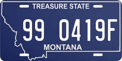 MT license plate 990419F