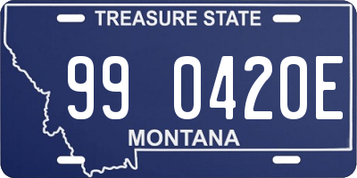 MT license plate 990420E