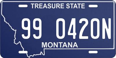 MT license plate 990420N