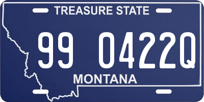 MT license plate 990422Q