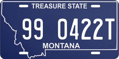 MT license plate 990422T