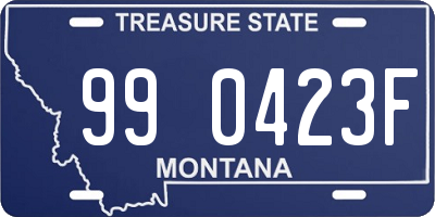 MT license plate 990423F