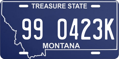 MT license plate 990423K