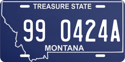 MT license plate 990424A