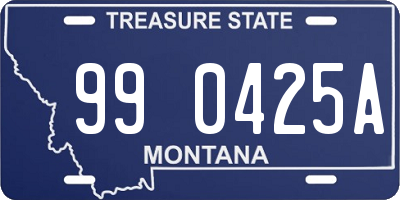 MT license plate 990425A