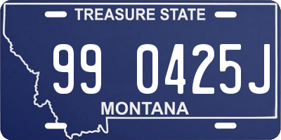 MT license plate 990425J