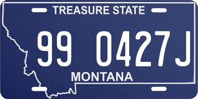 MT license plate 990427J