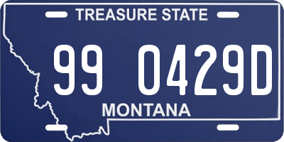 MT license plate 990429D