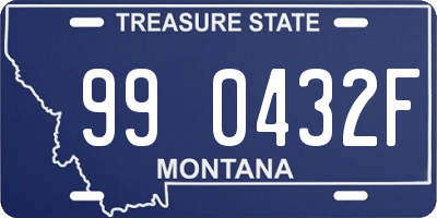 MT license plate 990432F