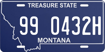 MT license plate 990432H