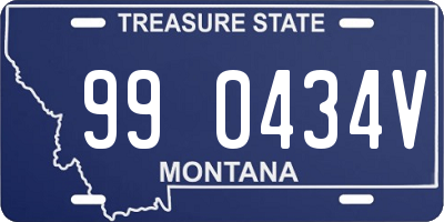 MT license plate 990434V