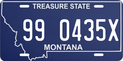 MT license plate 990435X