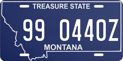 MT license plate 990440Z