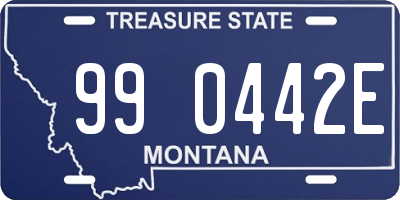 MT license plate 990442E