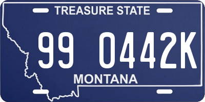 MT license plate 990442K