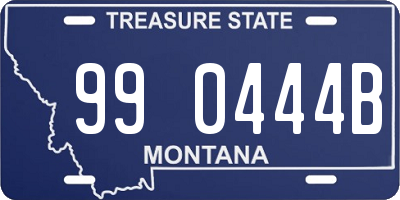 MT license plate 990444B