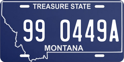 MT license plate 990449A