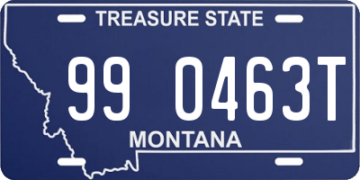 MT license plate 990463T