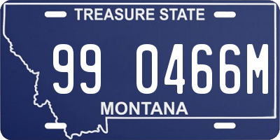 MT license plate 990466M