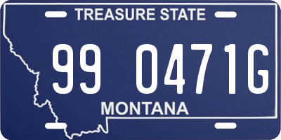 MT license plate 990471G